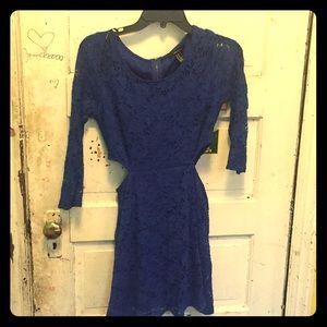 Blue lace dress